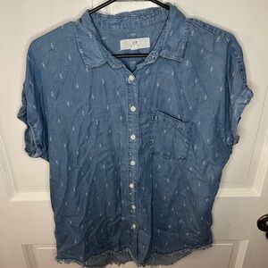 Blue Denim Button-Up Shirt